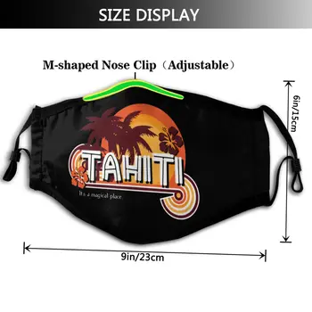 Zástupcovia Štít Úst Tvár Masku Tahiti JE Magické Miesto Pleťová Maska Cool Fashion s 2 Filtre pre Dospelých
