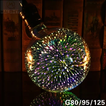 Á Farba Skla 3D Star LED Edison Žiarovka 220v Dovolenku Vianočné Dekorácie Bar Hviezdy Diamond deco LED Lampa Lamparas Bombillas