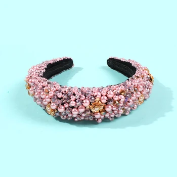 Úplná Perla Hairbands Moderný Elegantný Simulované Perly Vlasy Hoop Svieti Crystal Čelenka Na Vlasy Príslušenstvo 2020 Vianočné Darčeky