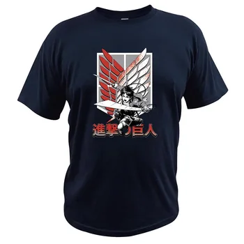 Útok Na Titan T-Shirt Krídla Slobody Tričko Japonský Manga Série Bavlna T-shirt EÚ Veľkosť Kvapka Loď