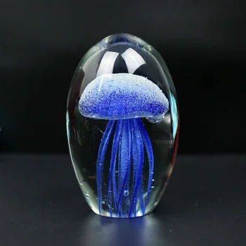Úžasné 3D Farebné Krištáľové Sklo Medúzy Model Paperweight Domáce Dekorácie Príslušenstvo Figúrky Ručne vyrábané Ozdoby