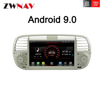 č. 2 din Android 9.0 auto, cd, dvd, rádio stereo Pre FIAT 500 2007-BT, Wifi, auto Audio prehrávač multimediálnych súborov hdp navigatio vedúci jednotky