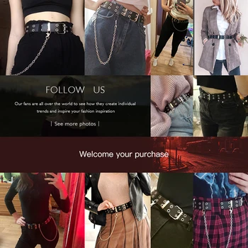 Č.ONEPAUL nový ženský pás luxusné značky žena punk štýl móda sponou jeans dekoratívny pás reťazca