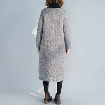 Čalúnená bavlna plus veľkosť vintage koberčeky pre ženy bežné dlhý rukáv voľné jeseň zimné šaty elegantné oblečenie 2021 dámske šaty