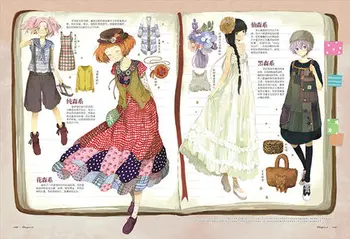 Čarovná skriňa Dievčatá'Fashion Štýl Grafu Ilustračného Umenia Knihy