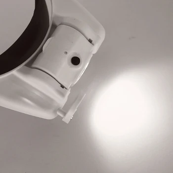 Čelenka zväčšovacie sklo Okuliarov Lampa LED Svetelné Loupe Lupa Zväčšovacie Okuliare 1.5 X, 2X, 5X Objektív lupu Prečítajte si Repai