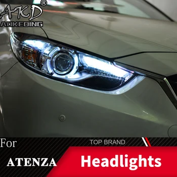 Čelová Lampa Pre Auto 2013-2016 Mazda 6 Atenza Svetlomety, Hmlové Svetlá pre Denné svietenie DRL H7 LED Bi Xenónové Žiarovky Auto Príslušenstvo