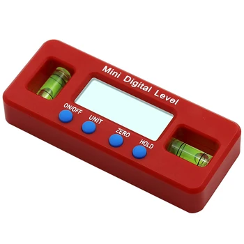 Červená Presné Digitálne Uhlomery Inclinometer Vody Dôkaz Úrovni Políčko Digital Uhol Finder Skosenie