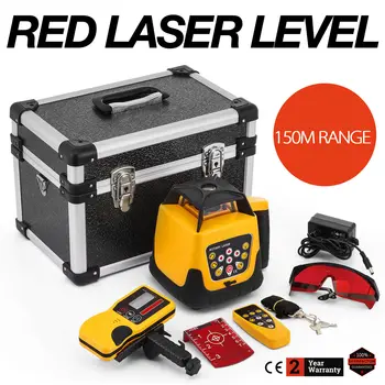 Červený Laser Hladiny Rotačný Laser Úrovni Automatickom Vyrovnanie 360° Otáčanie 500m Červený Lúč na Diaľku