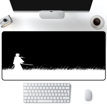 Čierna a biela Podložka pod Myš Anime Veľké jednofarebné Podložky krajiny MousePad 90x40cm Herné Príslušenstvo kancelársky stôl mat na ploche