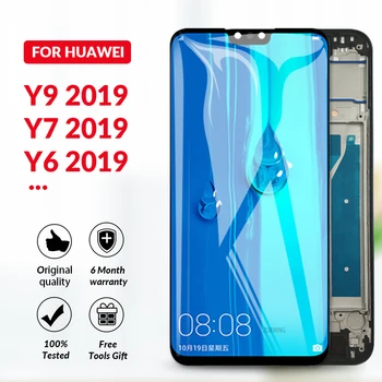 Čierna LCD Displej Pre Huawei Y6 Y7 Predseda Pro 2019 Displej + Dotykový Displej Náhradná Pre Huawei Y9 2019 Vychutnať 9 Plus Y9 2018 LCD