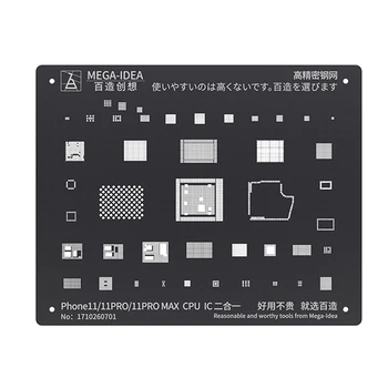 Čierna Oceľ BGA Reballing Vzorkovníka Kit pre iPhone 11 11Pro XS XS MAX XR X 8P 7P 8 7 6 6 CPU IC Čip Tin Výsadbu Spájkovanie Net