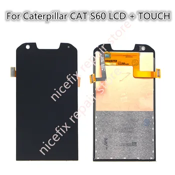 čierna Pre Caterpillar CAT S60 LCD displej dotykový displej digitalizátorom. montáž Náhradných Dielov