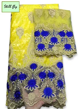 Čierne africké čipky textílie bazin riche textílie s kamene kvalitnú módu nigérijský gele headtie pre svadobné 5+2yards/veľa