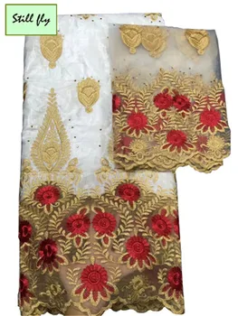 Čierne africké čipky textílie bazin riche textílie s kamene kvalitnú módu nigérijský gele headtie pre svadobné 5+2yards/veľa