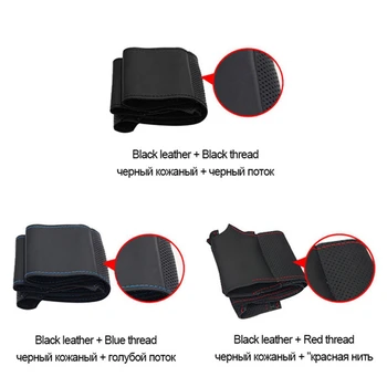 Čierne Originálne Kožené DIY Ručne šité Auto Volant, Kryt pre Toyota Pôdy Cruiser Prado 120