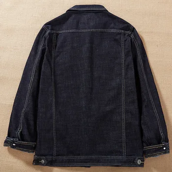 Čierne Pánske Denim Jean bunda vrchné oblečenie 2019 Jar Jeseň Plus veľkosť M-4XL 5XL 6XL 7XL 8XL Hrudníka MAX 140 CM