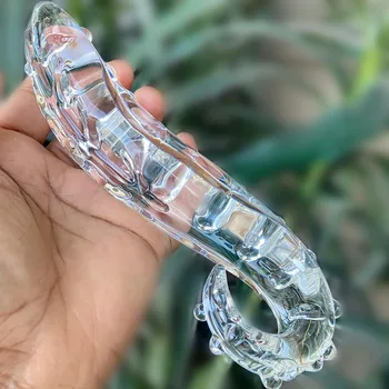 Čierny Vlk Pyrex Glass Dildo Crystal Clear Penisu Penis Análny Zadok Plug Lesbické Dospelých, Sexuálne Hračky pre Ženy, Gay Ženská Masturbácia