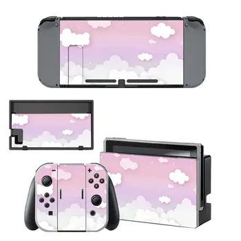 Čisto Ružové Nebo Cloud Nintendo Prepínač Pokožky Nálepky NintendoSwitch nálepky skiny pre Nintend Prepínač Konzoly a Radosť-Con Radič