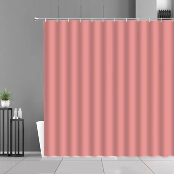Čistá Farba Jednoduché Sprchový Záves Nastaviť Geometrické Prekladané Kúpeľňa Pozadie Obrazovky Vaňou Dekorácie Nepremokavé Polyesterové Tkaniny