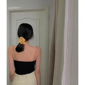 Čistý Hodváb Vlasy Scrunchie Šírka 3,5 cm Vlasy Kapely Dievčatá Copu Držiteľ Luxusné Farby na predaj v jedno balenie 3ks