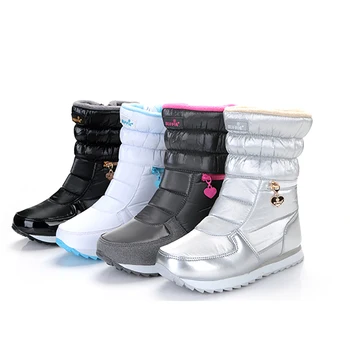 Čižmy zimné nové topánky dámske lyžiarske topánky, topánky hrubé plus bavlna topánky nepremokavé non-slip teplé topánky ruskej veľkosť