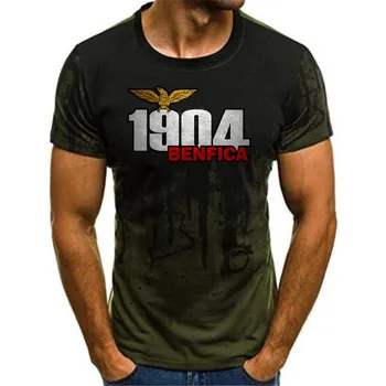 Človeka Oblečenie Fashion T-shirt BENFICA 1904 Vytlačené Bežné Street Style O-Krku Bežné T-Košele Veľkosť S 4XL Mužov Tlačiť T-shirt