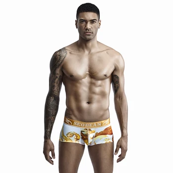 Človeka, spodná bielizeň, spodky boxer mužov low-rise vytlačené ropa interiéru hombre cueca masculina bielizna sexy mužov boxer para hombre