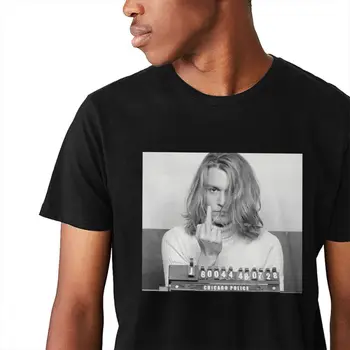 Človeka T Shirt Johnny Depp Ranu Kvalitnej Bavlny Obľúbené Klasické Kola Krku Hip Hop Krátky Rukáv