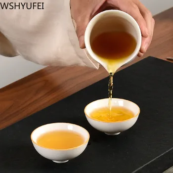 Čínske tradície gai wan čaj nastaviť keramiky Čaj nastaviť Čaj Nastaviť gaiwan čaj porcelánu hrniec nastaviť pre cestovanie Krásne a jednoduché kanvica