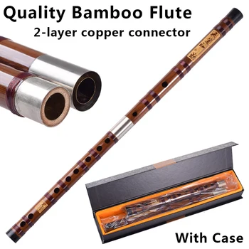 Čínsky Bambusová Flauta Dizi Tradičné Priečna Flauta Profesionálne Vietor Hudobné Nástroje Začiatočníkov C/D/E/F/G s puzdrom