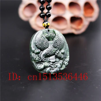 Čínsky Black Green jade eagle Jade Prívesok Prírodné Obsidian Náhrdelník Kúzlo Módnu Amulet šťastia Darčeky Muži Ženy