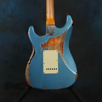 Čínsky blue elektrická gitara s rosewood hmatníkom , kvalitný rúk pamiatky elektrická gitara , hot predaj guitarra