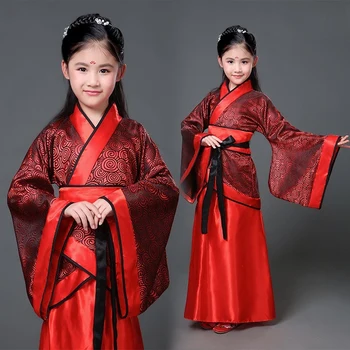 Čínsky Dames Kleding Vintage Oblečenie pre Dievčatá Karneval Nový Rok Hanfu Šaty Dieťa Dospelých Žien Kostým Tanečnica
