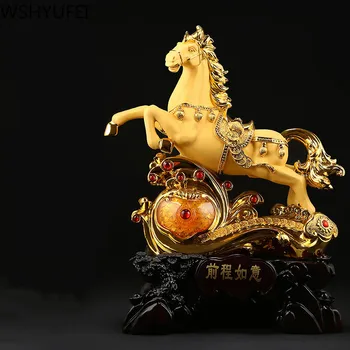 Čínsky Štýl Koňa Tvar Diela Šťastie Kôň Živice Domáce Dekorácie, Ozdoby Na Stôl Štúdia Remesiel Domáce Dekorácie, Darčeky