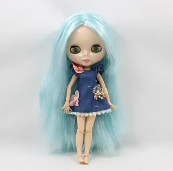 ĽADOVÉ DBS Blyth bábika licca čipky luk kvetinové šaty modré oblečenie luk