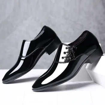 Šaty, topánky pánske Oxford patent kožené pánske šaty topánky tanečné topánky pánske Oxford koža Zapatos De Hombre De Vestir Formálne