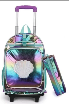 školský batoh s Kolieskami pre Deti, dievčatá školy Koľajových batoh taška Deti Vozíka Vak s kolesami Cestovné batožiny Vozíka Tašky