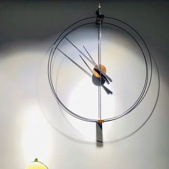 Španielsko jednoduchý moderný domov umenie hodiny kreatívneho osvetlenia luxusné nástenné hodiny minimalistický osobnosti obývacia izba hodiny