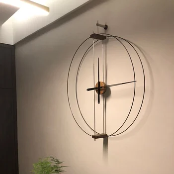 Španielsko jednoduchý moderný domov umenie hodiny kreatívneho osvetlenia luxusné nástenné hodiny minimalistický osobnosti obývacia izba hodiny