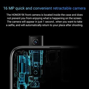 Špeciálna Verzia Česť 9X Smartphone 4G128G 48MP Dual Cam 6.59