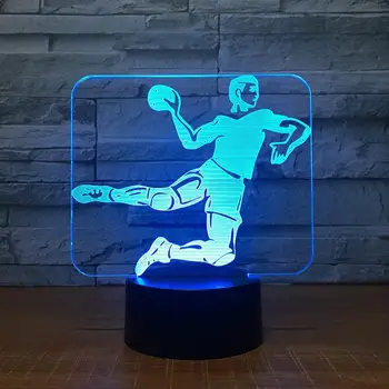 Športové Cheerleading Farebné Stolové Lampy Pre Obývacia Izba Remote Touch Fantázie Akryl Led Stolná Lampa 3d Malé Nočné Svetlo