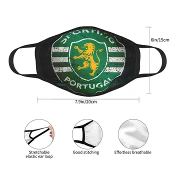 Športové Cp Módy Tlače Zábavné Pm2.5 Opakovane Masku Na Tvár Sporting Lisabon Lions Zelená Euro Európa Europa Logo Šport Klub Cieľ