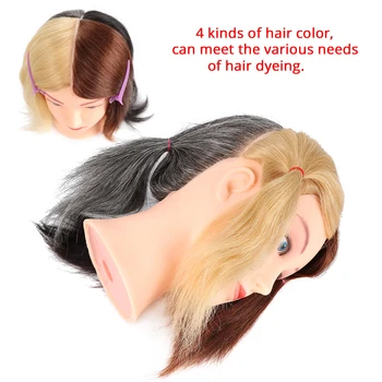 Štyri Farby Tréningový Hlavu Ľudských Vlasov 10