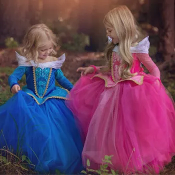 šípková Ruženka Cosplay Kostým Fantasy Deti Princezná Aurora Šaty Dievčatá Halloween Kostýmy Pre Deti Party Šaty