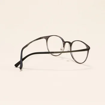 šírka-138 Ultra-light volfrámu uhlíkové oceľové rúrky nos podložky krátkozrakého okuliare ženy, mužov značky kolo retro optické lupa 
