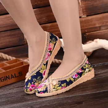 Ženské Módne Výšky Zvýšenej Čínske Tradičné Výšivky Balet Topánky Ženy Bežné Sladké Tanečné Topánky Zapatos Mujer E6004