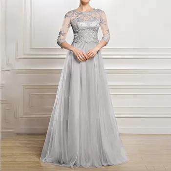 Ženy Elegantné Večerné Party Šaty 2020 Módne Kvetinové Výšivky, Čipky Spájať Dlhé Šaty Luxusné Slim Party Šaty Vestidos Rúcha