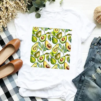 Ženy Lady Melón Pláži Ovocie Kvet 90. rokov Karikatúra Tlače Dámy T Tričko Tričko Dámske Tričko Oblečenie Žien Top Grafické T-shirt