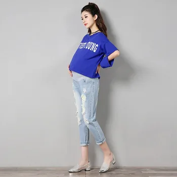 Ženy Materskej Džínsy Materskej Nohavice, Oblečenie Pre Tehotné Nohavice Prop Ošetrovateľskej Brucho Legíny Jeans Tehotenstva Oblečenie Nohavice